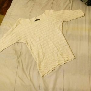 Off the shoulders cream sweater